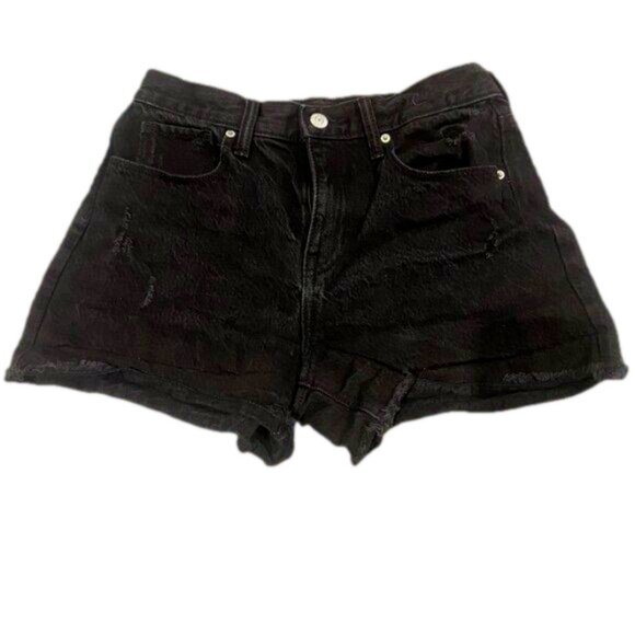 Old Navy Other - Old Navy High-Waisted Ripped Black Jean Shorts for Junior Girls Size 14